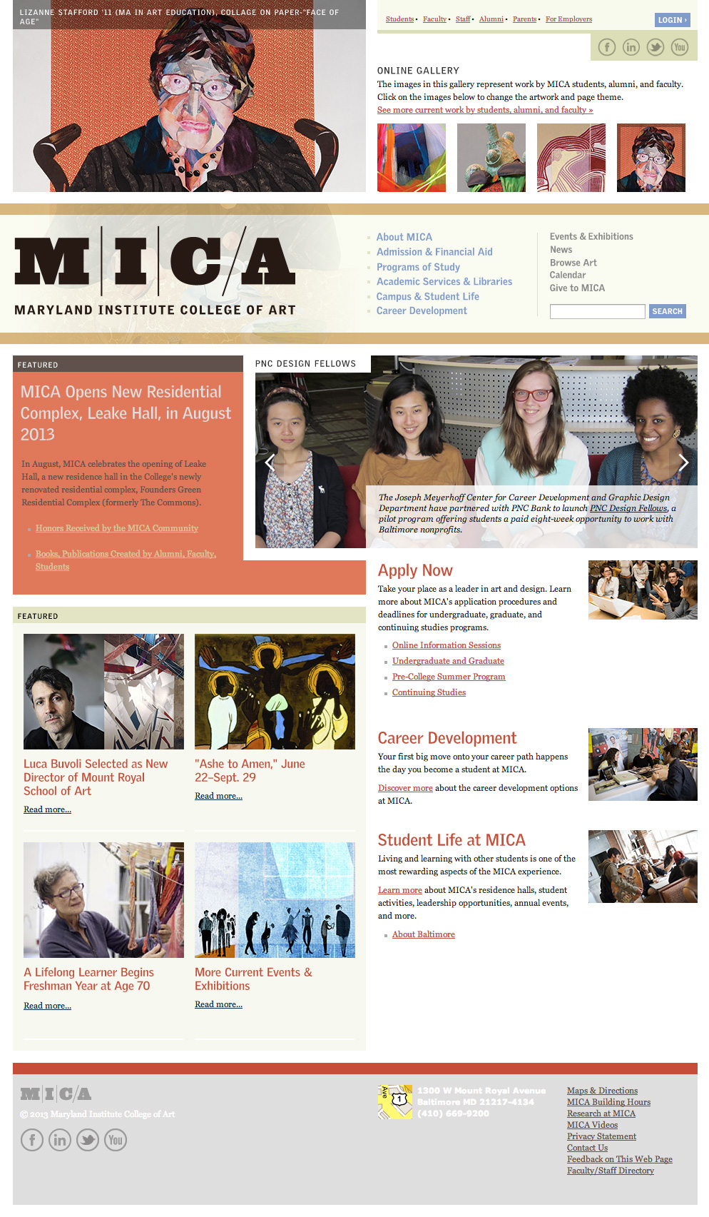 MICA Home Page: Color Scheme 1